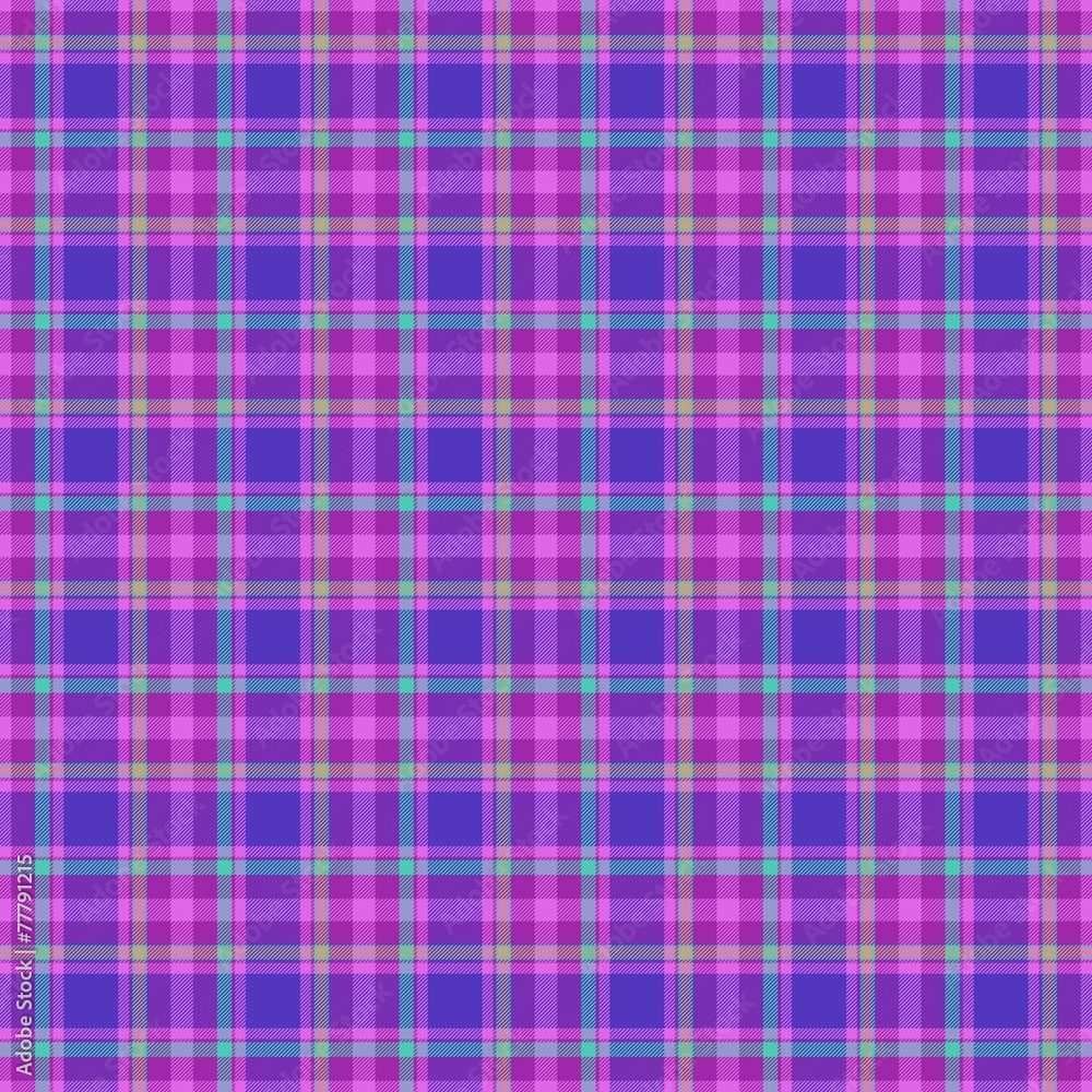 Blue, purple seamless tartan cloth pattern Blue, purple seamless tartan cloth pattern