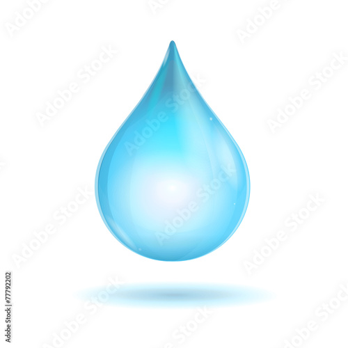 Vector water transparent drop