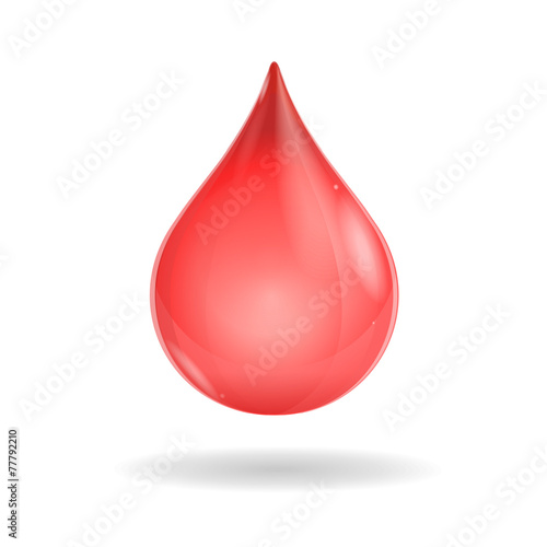 Vector red blood drop