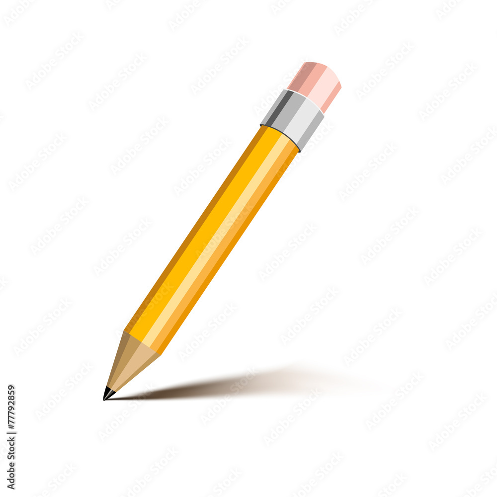 pencil with shadow icon isolated pencil with shadow icon isolated