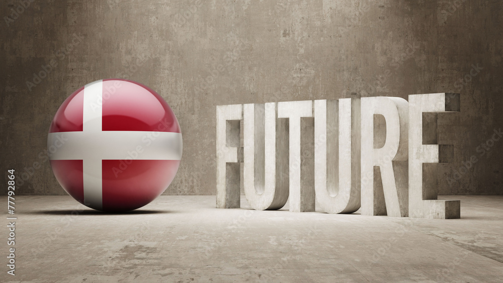 Naklejka premium Denmark. Future Concept.