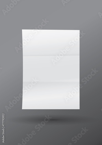 mock-up a realistic white blank sheet of A4