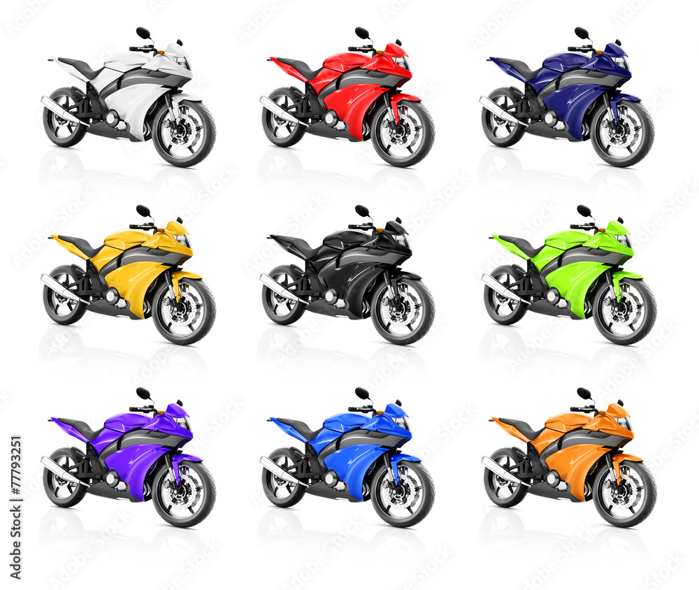 Obraz premium Motocykl motocykl jazda na rowerze współczesna koncepcja błyszczące