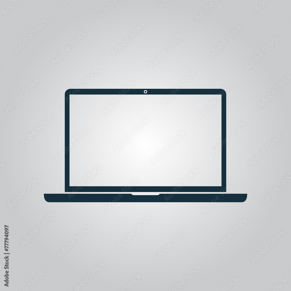 Laptop - icon, sign and button Laptop - icon, sign and button