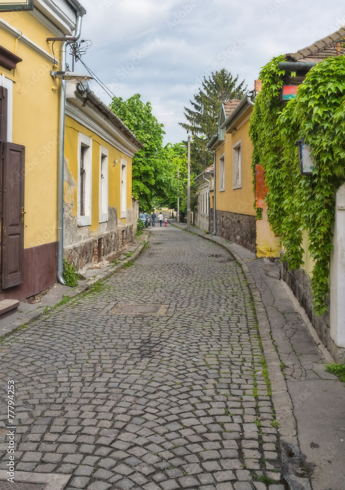 Old small street of the European town