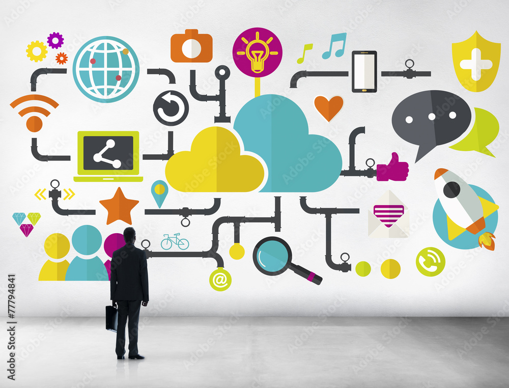 Social Media Social Networking Connection Data Storage Concept Social Media Social Networking Connection Data Storage Concept