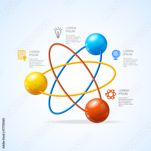 Vector atom infografic