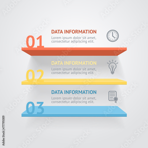 Vector infografic shelves