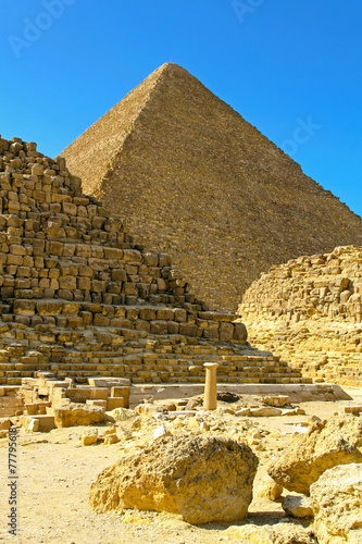 Pyramid and tombs