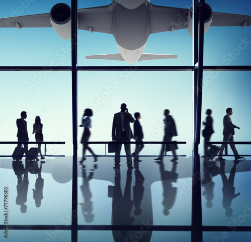 Airplane Aircraft Airport Business Flight Transport Concept