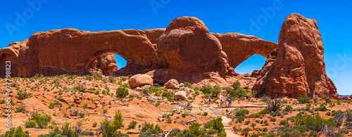 Arches National Park, panoramic view, Utah, USA