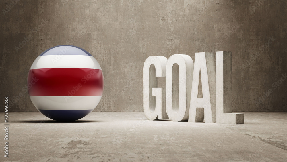 Naklejka premium Costa Rica. Goal Concept.