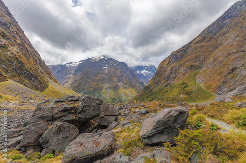 Majestic Darran Mountains, Fiordland, New Zealand photo