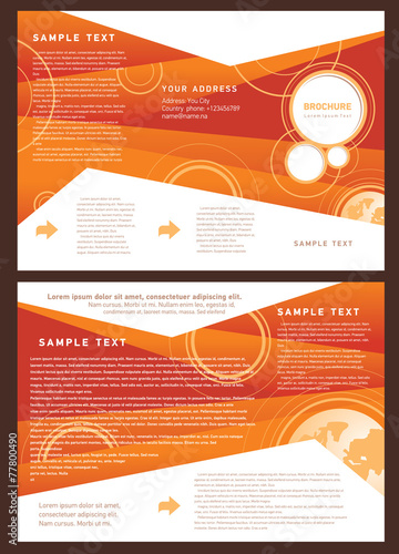 brochure folder globe element design