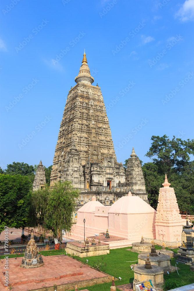 Fototapeta premium Mahabodhi temple, bodh gaya, India. The site where Gautam Buddha