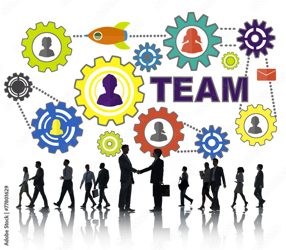 Business People Handshake Connection Gear Corporate Team Concept Business People Handshake Connection Gear Corporate Team Concept