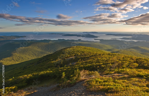View from the Sikhote-Alin mountains to the coast. photo