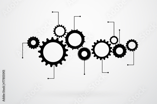 Cogs And Gears Icon Vector Illustration photo