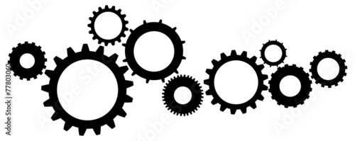 Cogs And Gears Icon Vector Illustration photo