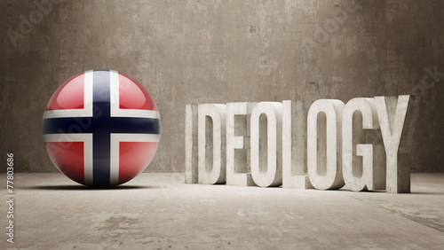 Quadro em tela Norway. Ideology  Concept.
