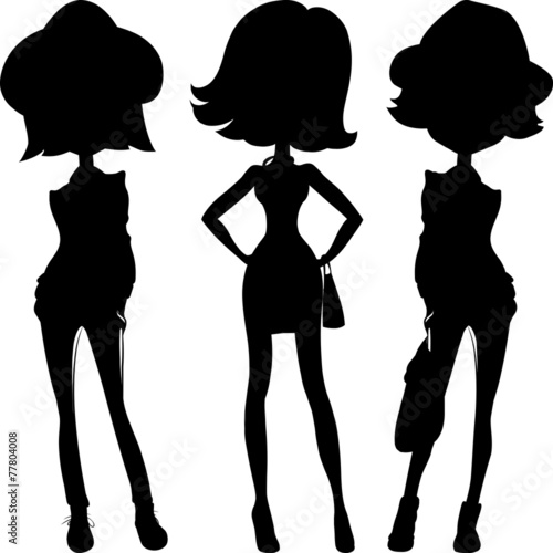 Silhouette fashion girls top models