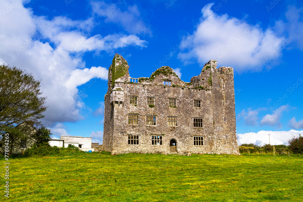 Leamaneh castle in Burren, Co. Clare - Ireland