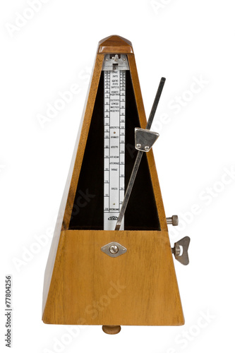 metronome isolated on a white background photo