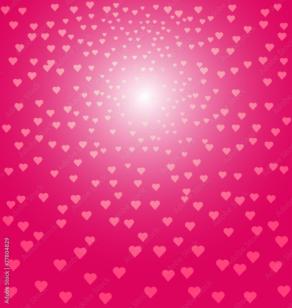Abstract pink hearts background