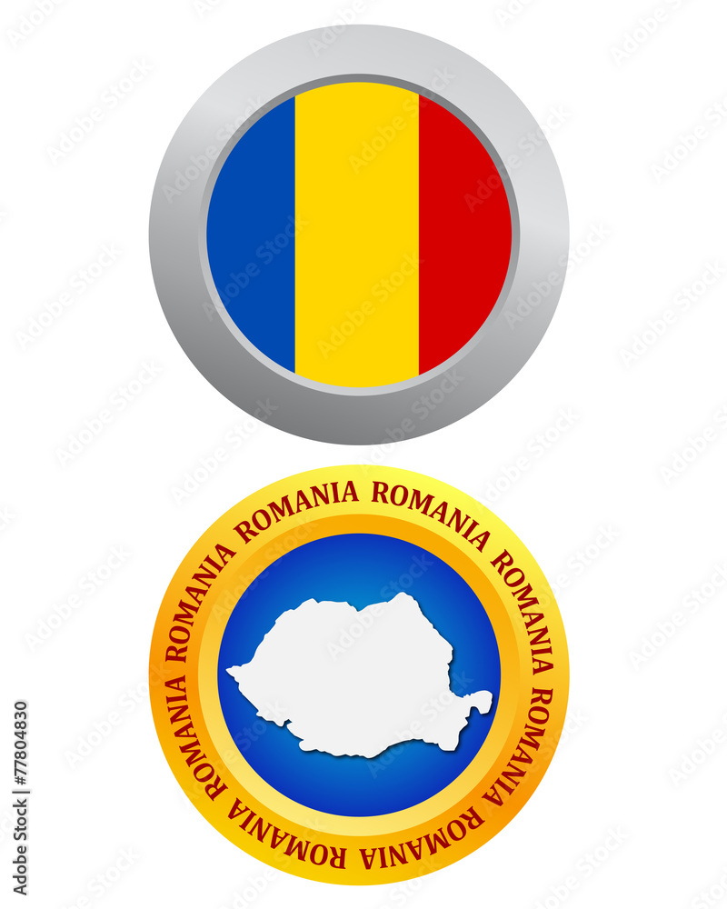 Fototapeta premium button as a symbol ROMANIA