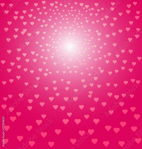 Abstract pink hearts background