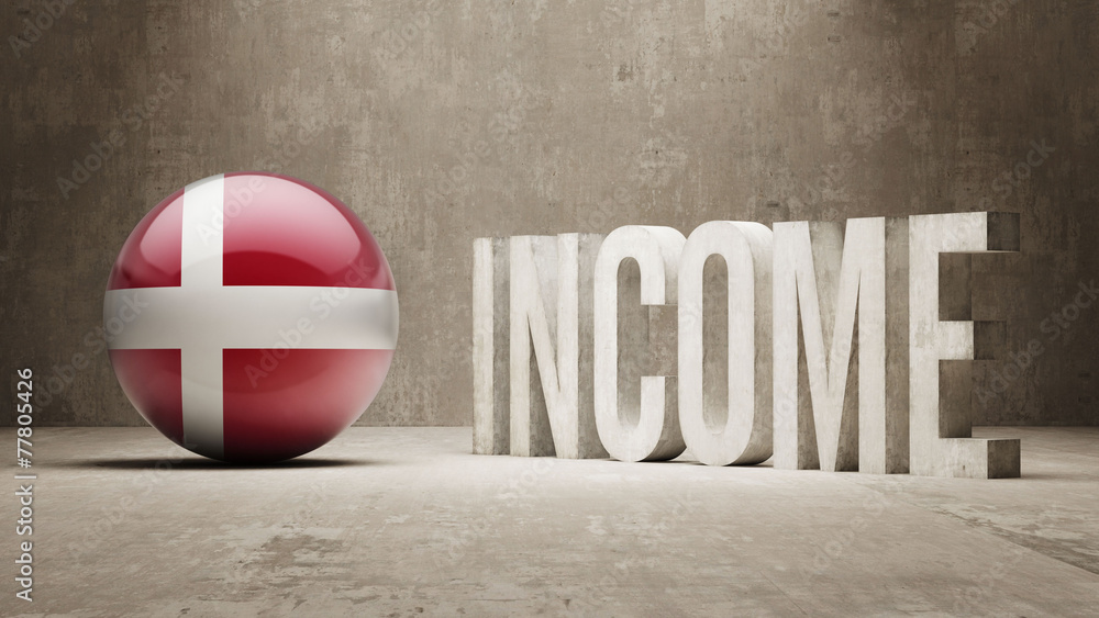 Naklejka premium Denmark. Income Concept.