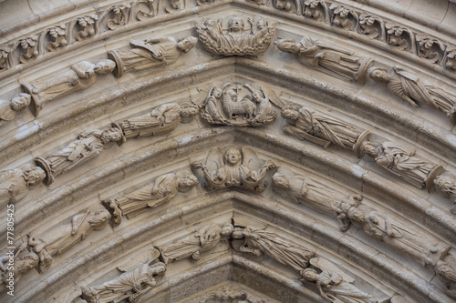 Slika na platnu Paris - West facade of Notre Dame Cathedral.