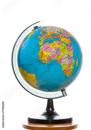  Globe on white background