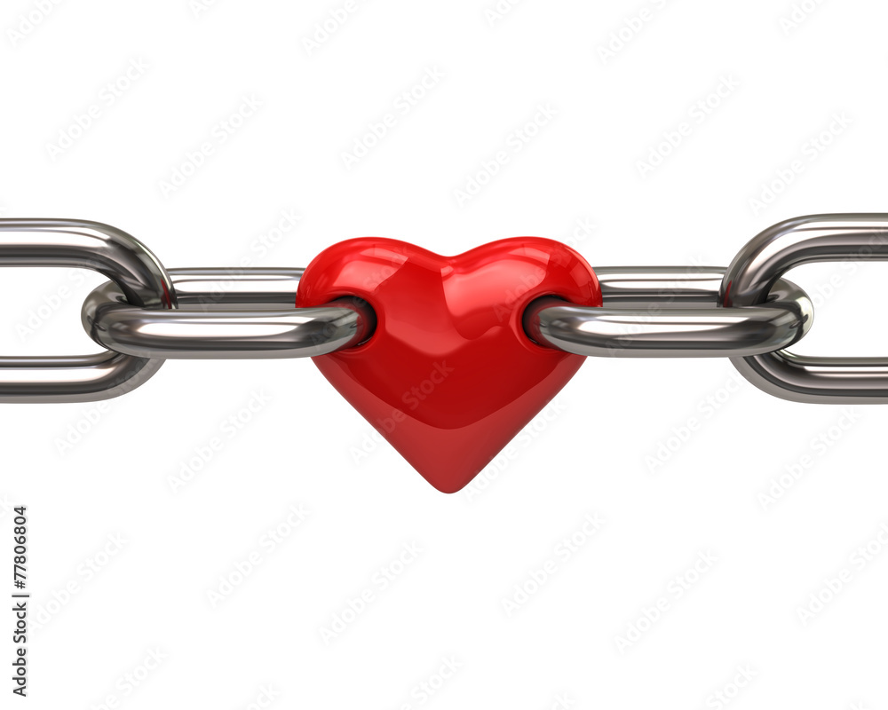 Obraz premium Heart in chain