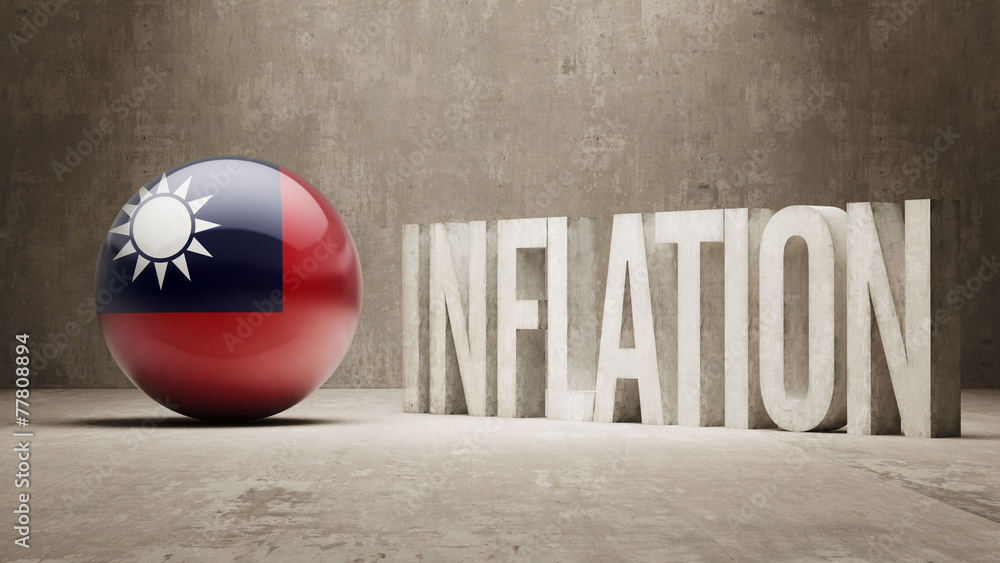 Naklejka premium Taiwan. Inflation Concept.
