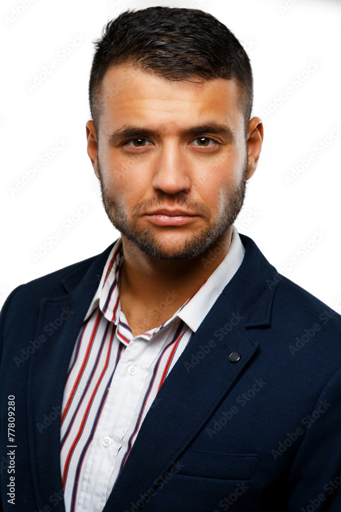 Serious man in a shirt and a jacket Serious man in a shirt and a jacket