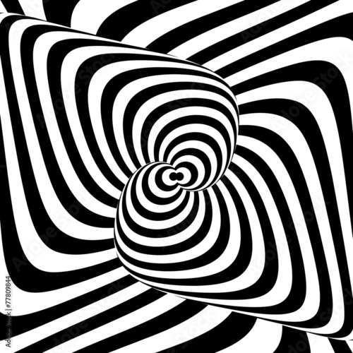 Design monochrome whirl movement illusion background