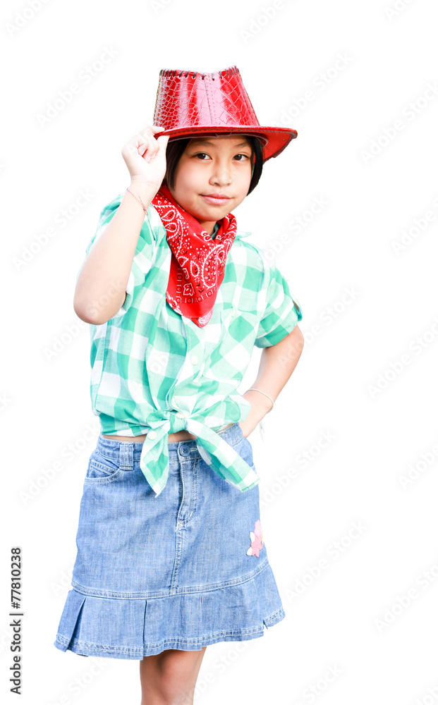 Portrait of girl wearing a hat and smiling Portrait of girl wearing a hat and smiling