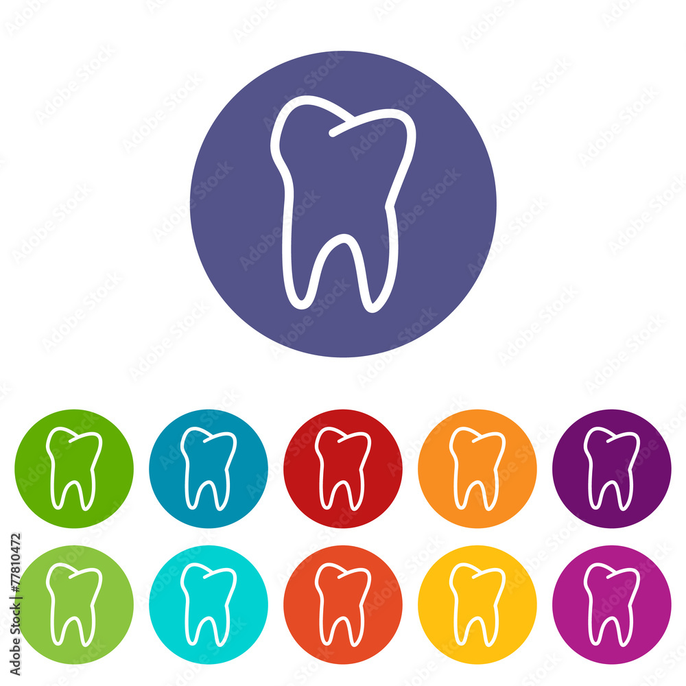 Tooth flat icon Tooth flat icon