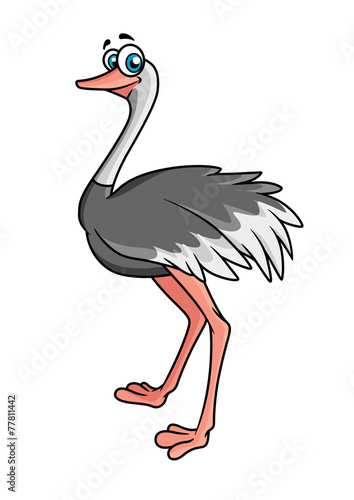 Cartoon ostrich