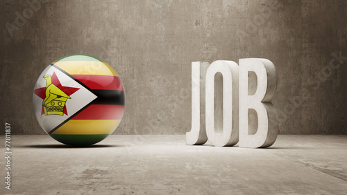 Zimbabwe. Job Concept.