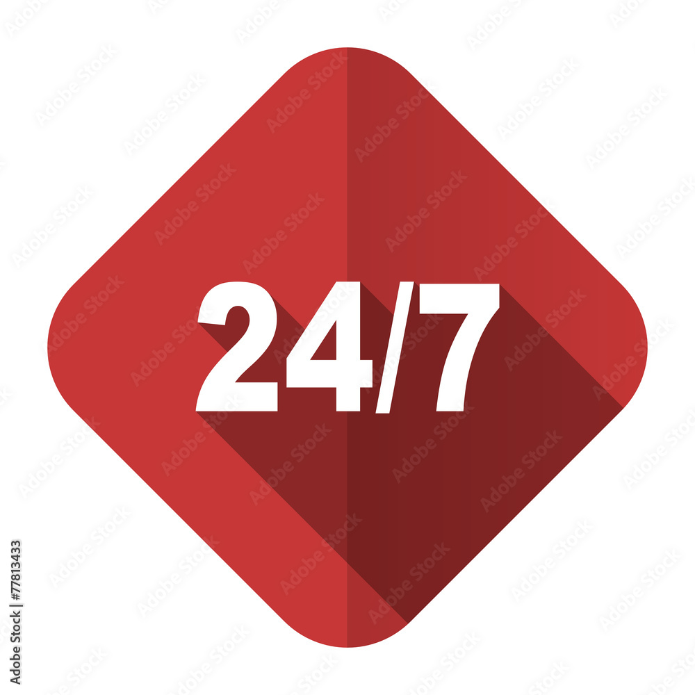 Obraz premium 24/7 flat icon