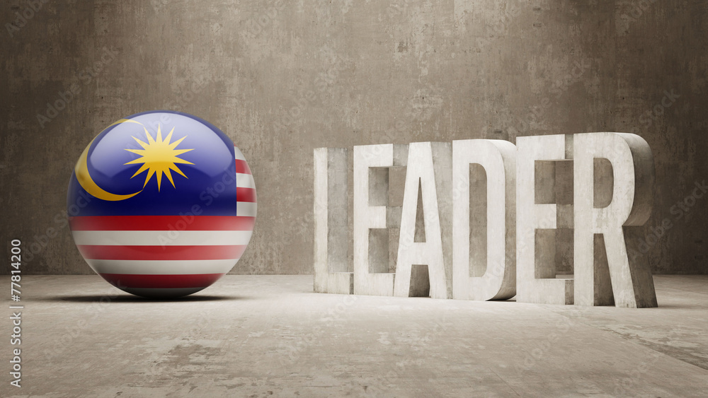 Naklejka premium Malaysia. Leader Concept.