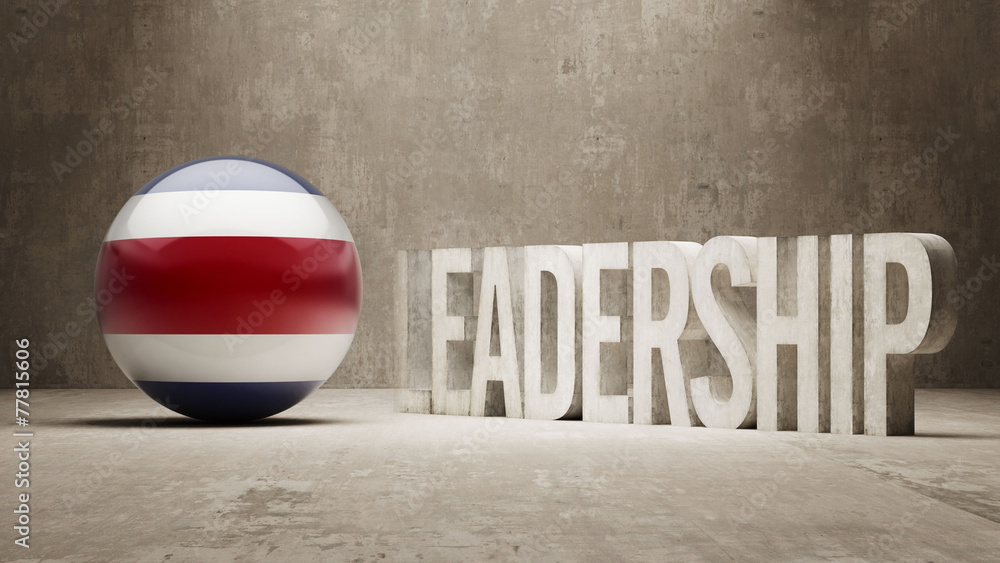 Naklejka premium Costa Rica. Leadership Concept.