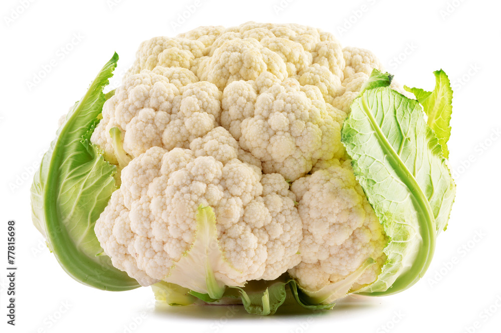 Fresh organic cauliflower isolated on white Fresh organic cauliflower isolated on white