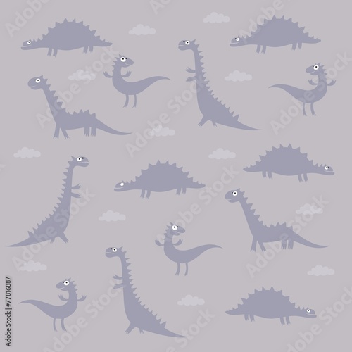 Fototapeta Naklejka Na Ścianę i Meble -  dinosaur pattern design