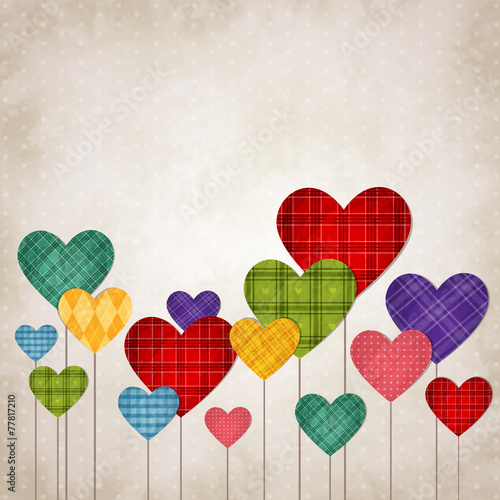 Hearts multicolored