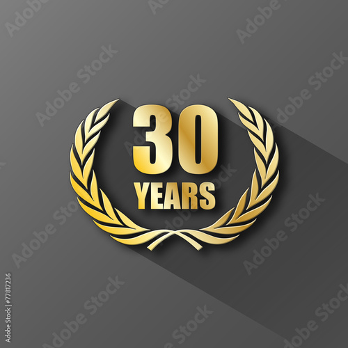 30 YEAR ANNIVERSARY Icon (twenty years wreath prize birthday)