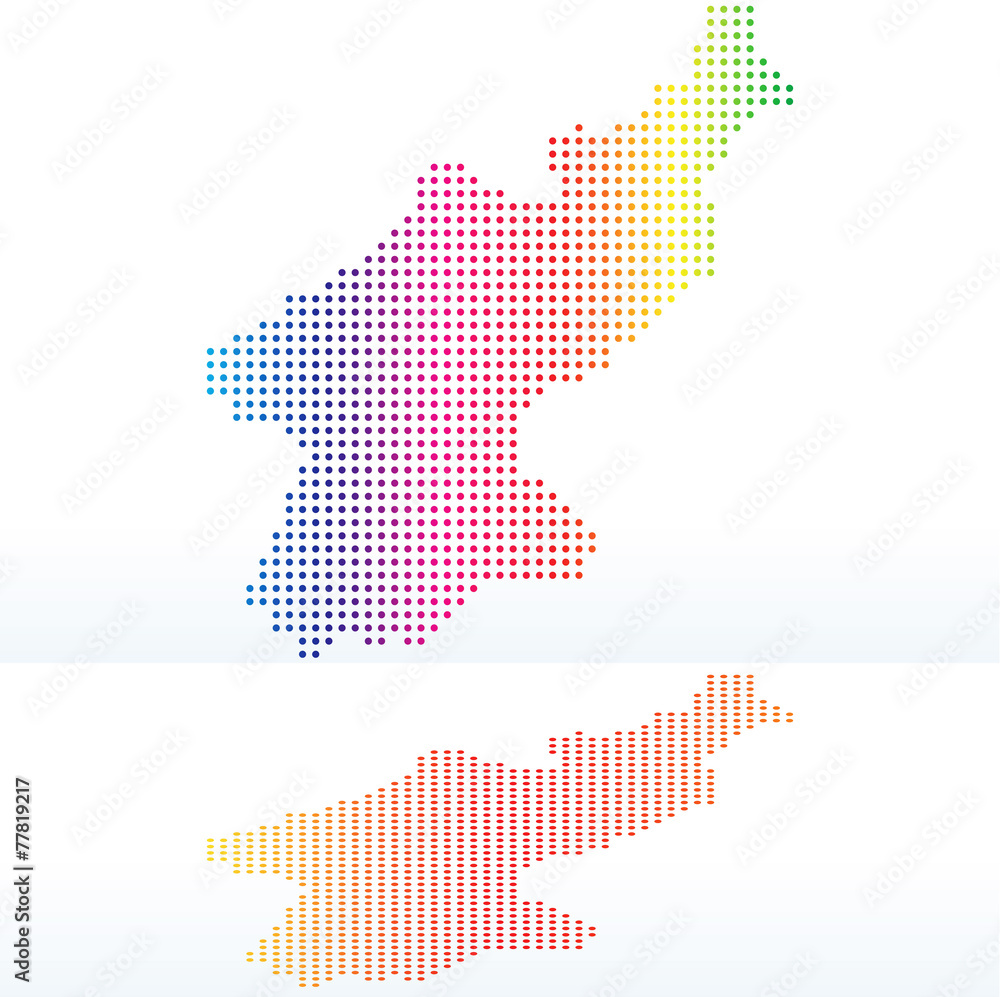 Map of Democratic People's Republic of Korea, North Korea with w