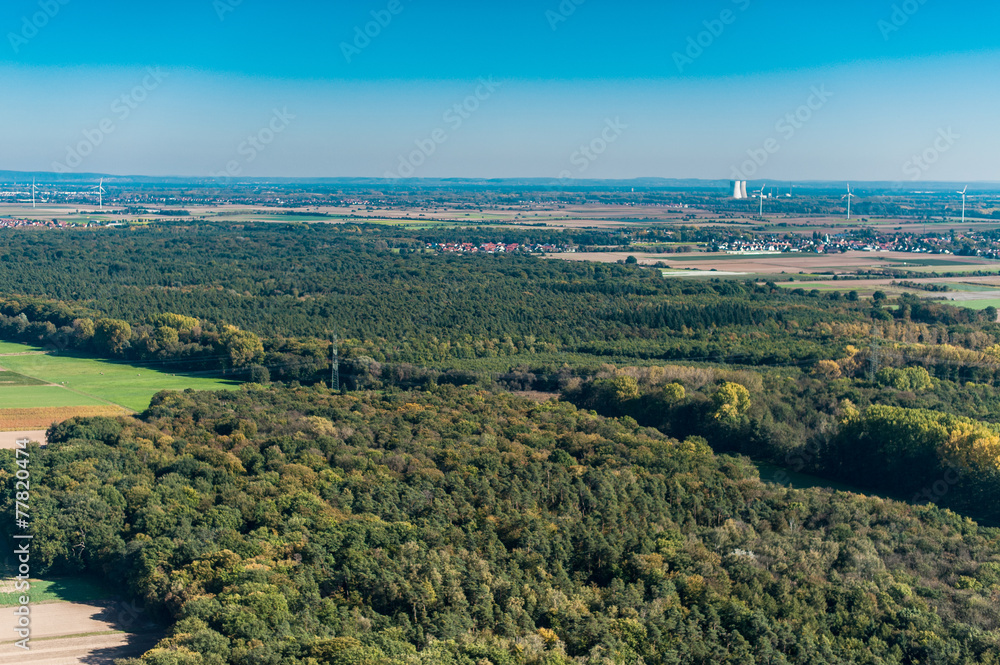 Luftbild über der Pfalz Pfälzisch Europa 